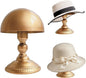 CHADWICK Hat Stand Vintage Style Dome Shape Freestanding Hat Stands for Display Metal Hat Display Stand Cowboy Hat Rack Wig Holder Hat Rack Stand Helmets Wigs Hats Caps Stand (Golden)