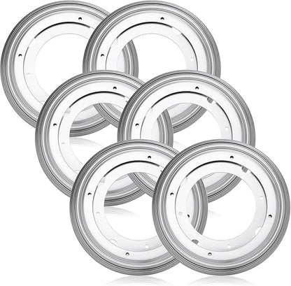 Mumufy 6 Pcs 8 Inches Lazy Susan Hardware, Heavy Duty Lazy Susan Base Turntable 700 lb Load Capacity 360 Degree Rotating Swivel Base Plate for Serving Tray Corner Shelves Kitchen Cabinet
