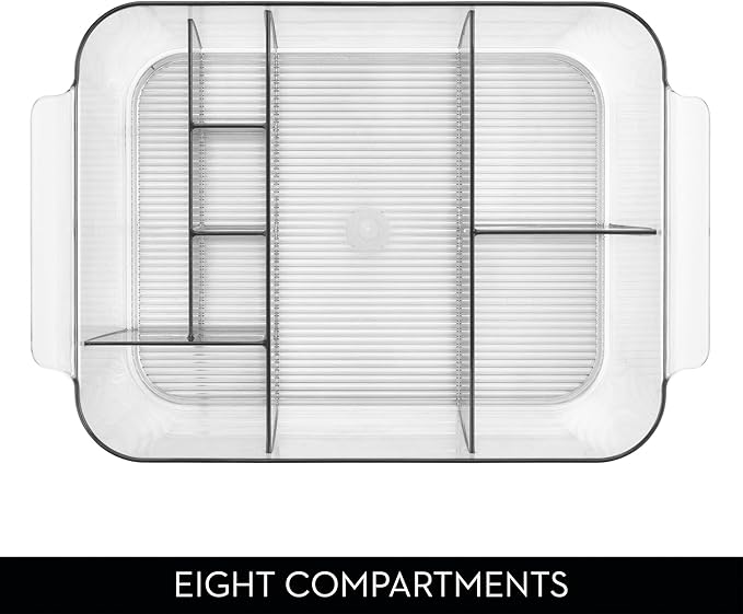 iDesign Makeup Organizer for Countertop or Vanity- Storage for Cosmetics and Toiletries - Set of 2 - Clear