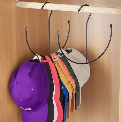 LOGJAM 3 Pack Belt Hanger for Closet, Metal Hat Hanger, Belt Organizer for Ties, Scarves, Camisoles, Hats, Shoes
