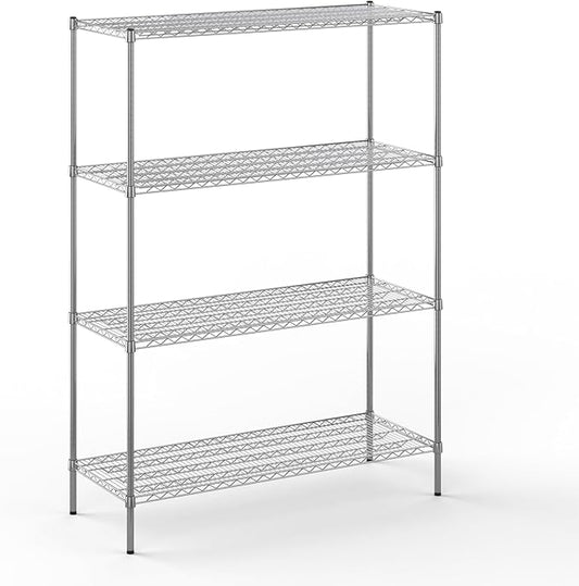 21" Deep x 54" Wide x 74" Height Wire Shelving Kit | 4-Tier | NSF Commercial Storage Rack Unit