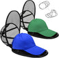 [2 Pack] Hat Washer Cage, Baseball Cap Protector Cover for Washing Machine and Dishwasher, Durable Frame and Mesh Net Keep Your Caps in Shape, Ideal for Adults and Kids Ball Caps, Black