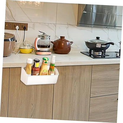 Cabilock Over Cabinet Door Organizer for Seasoning Bottles Kitchen Storage Basket and Elegant Design for Spatulas and Scissors for Bathroom and Utility