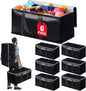 StoreHappily Heavy-Duty & Extra Capacity Moving Bags with Backpack Straps, Storage Totes with Double Zipper & Strong Handles, Packing Bags Alternative to Moving Boxes, Moving Supplies (6 Pack, Black)