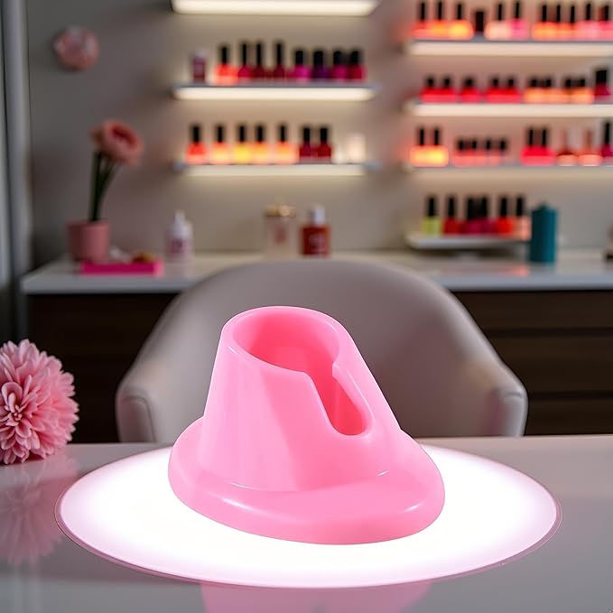 Pink Soft Rubber Nail Polish Bottle Holder Stand Anti-Spill Nail Art Organizer Display Manicure Tools for Nail Art Salon Durable Design Nail Polish, Cosmetic Display Cases, Beauty and Personal Care