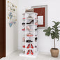Rotating Shoe Rack Tower, 7-Tier Spinning Shoe Rack, Free Standing 360° Revolving Shoe Organizer Rotating Vertical Shoe Rack Can Hold 28 Pairs of Shoes for Entryway Living Room Hallway