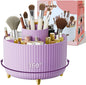 fanado 360° Rotate Makeup Brush Holder Organizer, Makeup Organizers Countertop, Makeup organization and Skincare Storage for Vanity, Desktop, Bathroom (Purple)