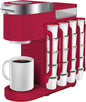 K Cup Holder for Keurig: Coffee Pod Holder for Counter Small Space - Kcup holder for Wall Mount (4, Rose Red)