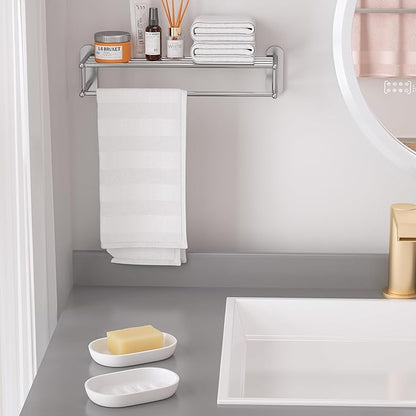 2Pcs/SetBathroom Soap Dishes, Not Plastic！,Bamboo Soap Dishes Holder for Bathroom Shower, Bathroom Sink Soap Dish (White)