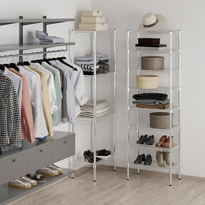 14" Deep x 24" Wide x 74" Height Wire Shelving Kit | 8-Tier | NSF Commercial Storage Rack Unit