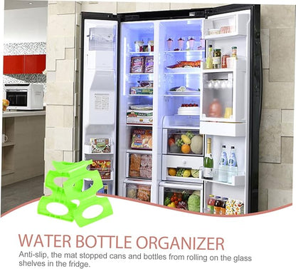 Amosfun 3pcs Beer Organizer Refrigerator Beer Holder Stacking Bottle Holder Beverage Storage Rack Sturdy Silicone Easy to Clean Space Saver