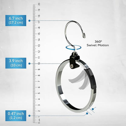 Rolly Hanger® Closet Space Saver – Premium Rotating Aluminum Organizer for Belts, Ties, Hats & Handbags – Heavy Duty 360° Swivel – Declutter & Maximize Storage (2 Pack)