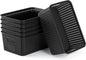 Plastic Storage Baskets 6 Pack Sturdy Storage Organizer Basket Woven Plastic Storage Bins for Shelves,Closet,Countertops, Desktops, Cabinets and Badrooms,Saving Storage, Stylish Design,Black