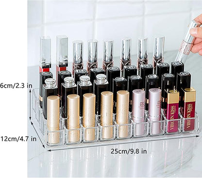 LEILIN 36 Slot Lipstick Drawer Organizer Lip Gloss Storage Essential Oil Holder Clear Acrylic Lipstick Organizer Storage of Cosmetics and Perfume