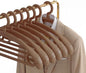 Plastic Clothes Hanger, Extra Thick Plastic Wide Shoulder Adult 360 Degrees Rotate Slip Resistant Standard Clothing Hanger Ideal for Everyday Use Brown 10 Pack