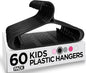 Utopia Home Kids Hangers 60 Pack - 11 Inch Plastic Baby Hangers for Closet - Childrens Hanger for Clothes & Infant Hanger for Closet - Non-Slip Shoulder Grooves, Strap Hooks & Pants Bar (Black)