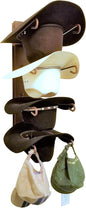 American Made 4 Cowboy Hat Rack, Wall Mount Four Tier Hat Holder, Heavy Duty Powder Coated Steel, Rust Chisholm Trail Brown, Model 664 Classic CT