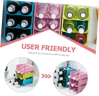 Luxshiny 3pcs Beverage Storage Rack Beer Bottle Stand Stackable Soda Can Holder Kitchen Rack Organize Your Pantry