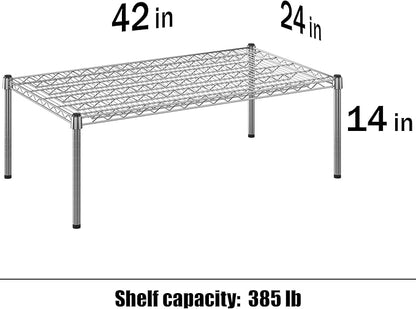 24" Deep x 42" Wide x 14" Height Wire Shelving Kit | 1-Tier | NSF Commercial Storage Rack Unit