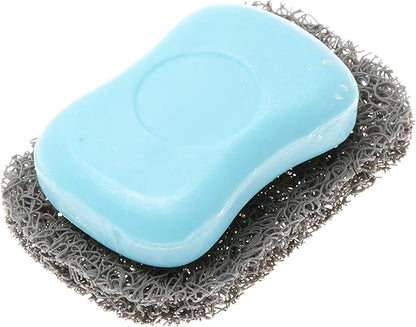 Snowkingdom 4 Pack Gray Soap Saver for Bar Soaps Draining Lift Pad 2.9" x 4.5" PVC Non-BPA Non-Slip Durable
