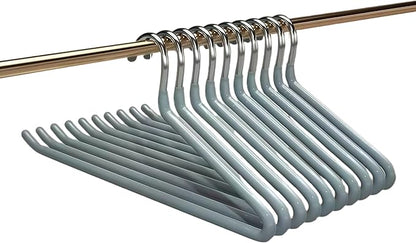 10 Pack Open Ended Pants Jean Hangers, Heavy Duty Non Slip for Closet, Space Saving Trouser Hangers, Metal Pant Hanger for Women Men, Grey