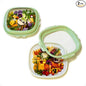 Crudités | Portable Snack Tray | Square 2-Pack | Sage Green | Reversible Stretch Lid Food Containers | BPA-Free, Freezer & Dishwasher Safe | Meal-Prep, Charcuterie, Salads, Picnic, Travel