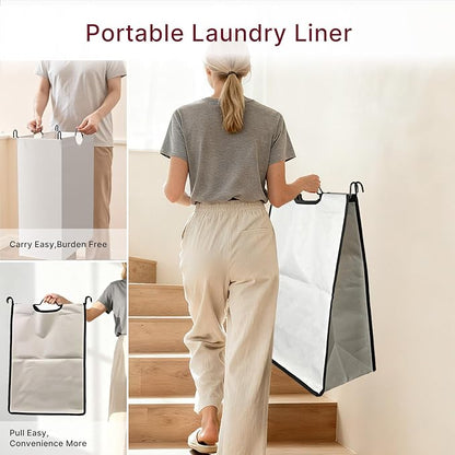 180L Laundry Sorter 4 Section – Heavy Duty Rolling Laundry Basket with Lockable Wheels and Lid, 4 Large Separate Removable Bags, Laundry Hamper Cart for Laundry Room Organizer (White)
