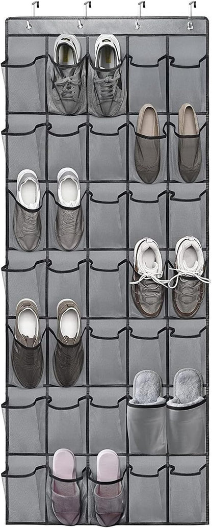 Over-the-Door Shoe Organizer 35 Pockets Mesh Breathable Storage Hanging Shoe Storage with Hooks for Door Closet Dorm Room