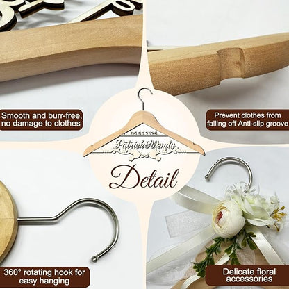 Custom Wedding Dress Hanger for Bride Personalized Wedding Hangers with Name Wedding Date Customized Honor Maid Doctor Graduation Dress Hanger