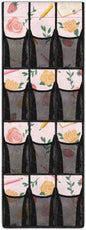 Rose Hanging Storage Bags,Shoe Organizer Door Hanger with 12 Mesh Large Pockets,Behind Door Shoes Hang Holder Rack