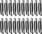 20 Pcs Metal Belt Clip Reusable Slides Strap Clip Holder for Outdoor Camping Belt Kettle Sling Bag Backpack, Black