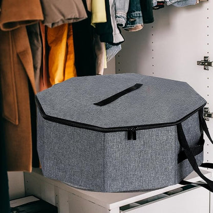 2 Pack Hat Box Cowboy Hats Box Hat Boxes for Women Storage,Cowboy Hats Storage for Travel,Wide Brims Cap Carrier Case for Closet with Handles,Hatbox Storage Boxes Closet Organizers