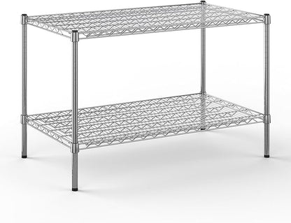 24" Deep x 42" Wide x 27" Height Wire Shelving Kit | 2-Tier | NSF Commercial Storage Rack Unit
