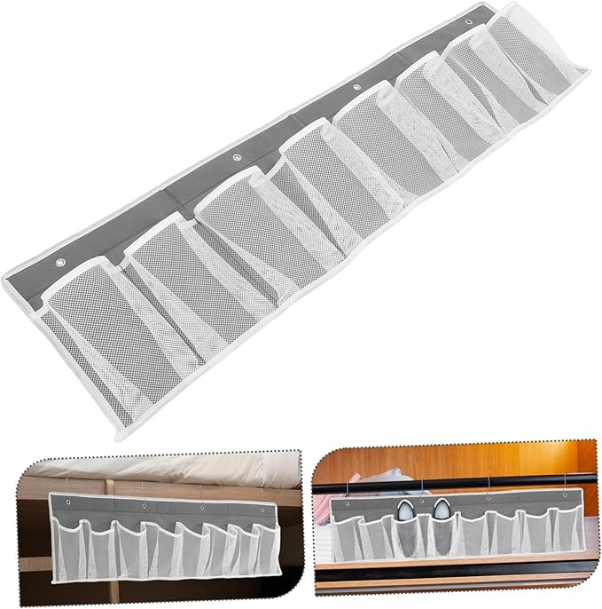 MAGICLULU Bedside Shoe Bag Hanging Closet Organizer Breathable Mesh Storage Organizer
