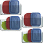 MaraFansie 4 Pack Over Cabinet Organizer Storage Lid Organizer Caddy Space Saver No Drilling Adhesive Hook Over Door Organizer, Clear Gray