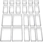 SMARTAKE 22-Piece Drawer Organizer with Non-Slip Silicone Pads, 4-Size Clear Desk Drawer Organizer Trays Storage Tray for Makeup, Jewelries, Utensils in Bedroom Dresser, Office and Kitchen, Clear