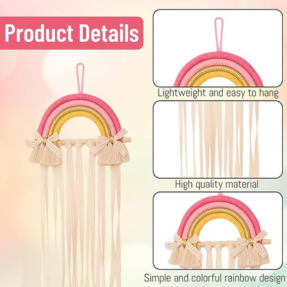 Bow Organizer for Girls, Hairbow Organizers and Claw Clip Organizer, 25x70cm Bow Hanger for Girls Hair Bows, Space-Saving Hair Accessory Storage Solution