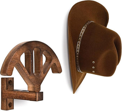 Cowboy hat stand, wall mounted adjustable stand that can maintain the original shape of items, wooden wall mounted cowboy hat display stand