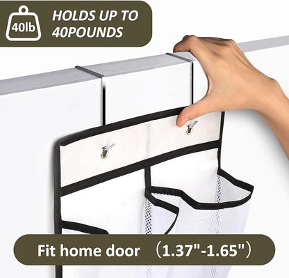 GOMAJI 2PK 12 Large Pockets Over Door Hanging Shoe Organizer
