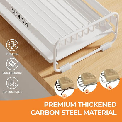 Soap Dish for Shower, Carbon Steel Bar Soap Holder with Drainage and Water Tray, Soap Saver for Bathroom, Kicthen Sink and Countertop