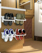 Baffect Wall Hanging Shoes Rack, Door Mounted Plastic Shoe Organizer, RV Camper Folding Shoes Holder for Space Saving Shoes Storage (4 Packs)
