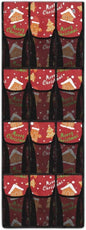 Gingerbread Cookie Over The Door Shoe Organizer for School,Space Saving Door Hanger Organizerf or Merry Christmas 12 Pockets with 4 Metal Hook Wall Hanging Storage