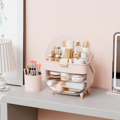Yieach Pink Makeup Organizer Countertop