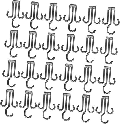 ULTECHNOVO 24Pcs Plastic Shoe Drying Hooks Organizer with Thickened Design Stable Hanging Rack for Shoes and Slippers Portable and Suitable for Travel and Home Use