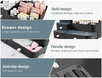 Cologne Perfume Organizer With Drawers,Large Perfumes Vanity Countertop Storage,Perfume Stand for Cologne, Deodorant, Beard, Shaving Lotion,Skincare,Dresser Organizer Room Decor for Men,Gifts for Men