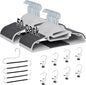 VECELO 50 Pack Coat Hangers, Premium Quality Plastic Suit Clothes Hanger, Non-Slip, Heavy-Duty, S-Shaped Opening, 360º Swivel Hook, Space-Saving for Bedroom Closet