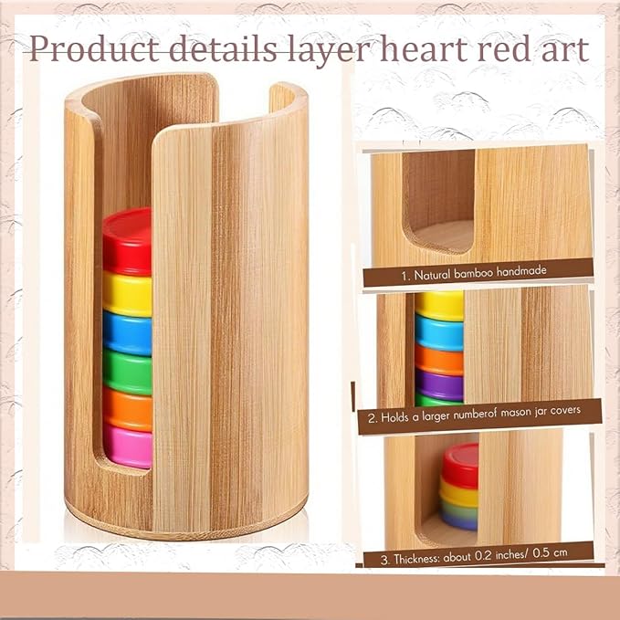 Mason Jar Lid Organizer (2pcs), Mason Jar Lid Storage Made, Suitable for Mason/Canning/Bamboo Lids, Fit Perfectly, Stackable Steady (WideMouth-RegularMouth)