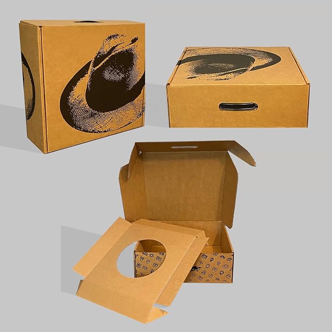 Hat Box for Travel, Protective Storage Organizer, Lightweight Travel Case (5 Pack - Fedora Design)