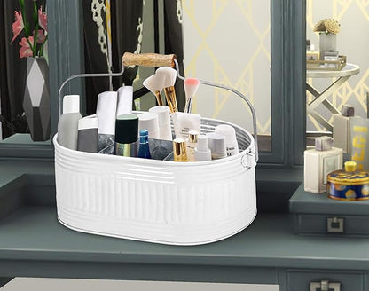 Alpha Living Home Silverware Organizer Kitchen Drawer Organizer Utensil Organizer Silverware Holder Cutlery Organizer Flatware Organizer Farmhouse Chic Design for Kitchen, Picnics & Parties (White)