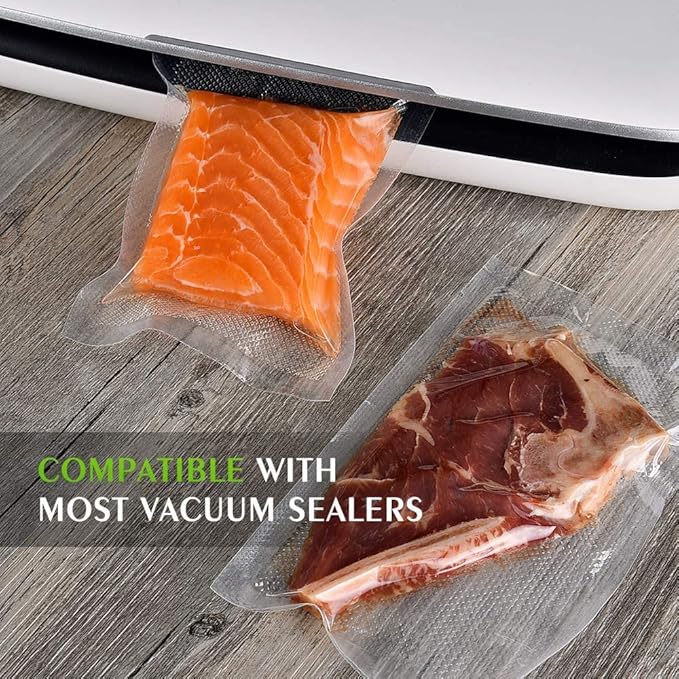 Vacuum Sealer Bags For Food - 100 Quart 11" x 16" - Commercial Grade BPA Free Bag - Durable Customized Size Food Vac Bags for Storage and Sous Vide Cooking - Puncture Prevention